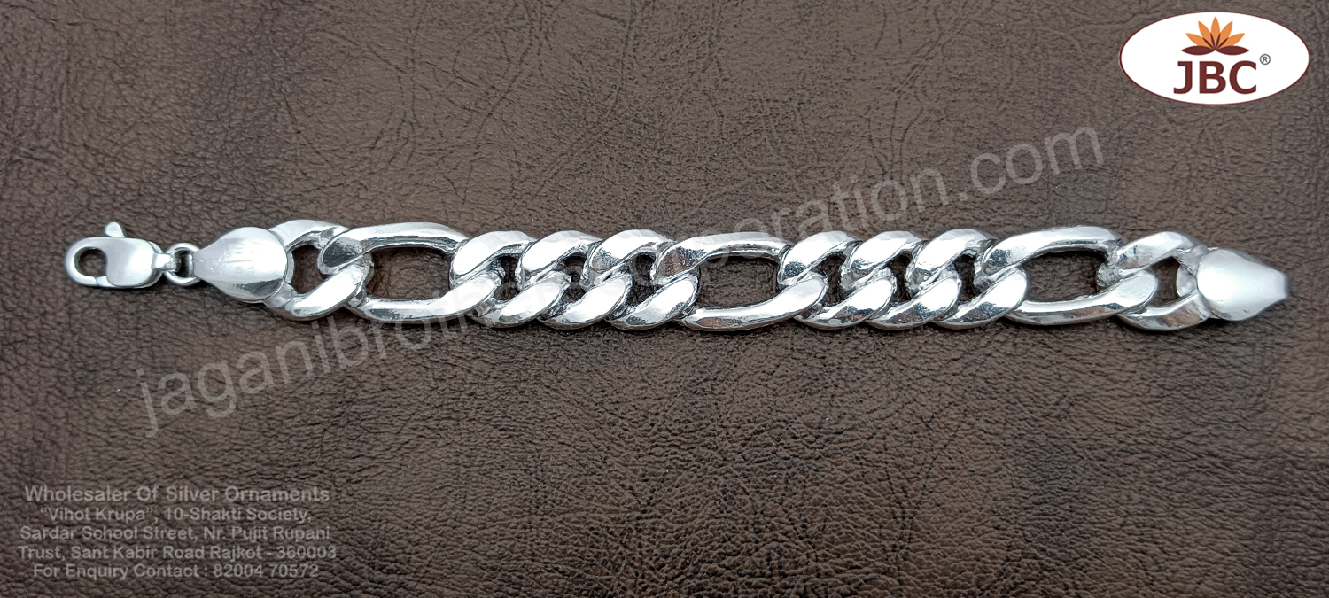 100% Party Wear 16g Twist Silver Bracelet, Size: 4inch at Rs 3000/piece in  Agra