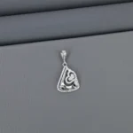 Cz Fancy Rhodium Pendant