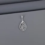 Cz Fancy Rhodium Pendant