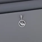Cz Fancy Rhodium Pendant