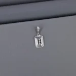 Cz Fancy Rhodium Pendant