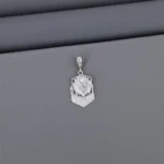 Cz Fancy Rhodium Pendant