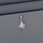 Cz God Rhodium Pendant