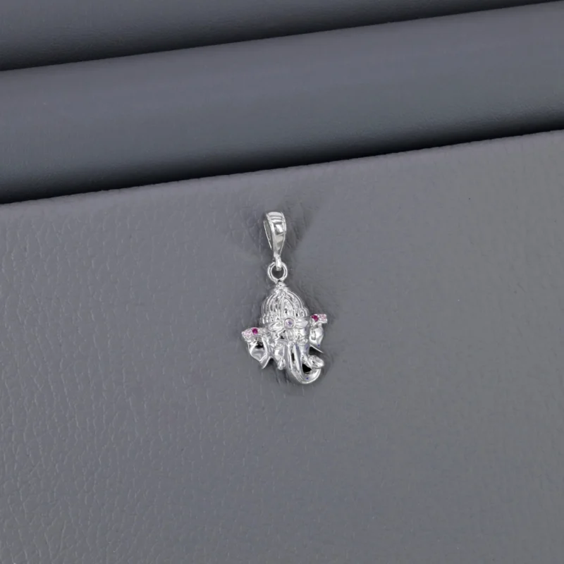 Cz God Rhodium Pendant