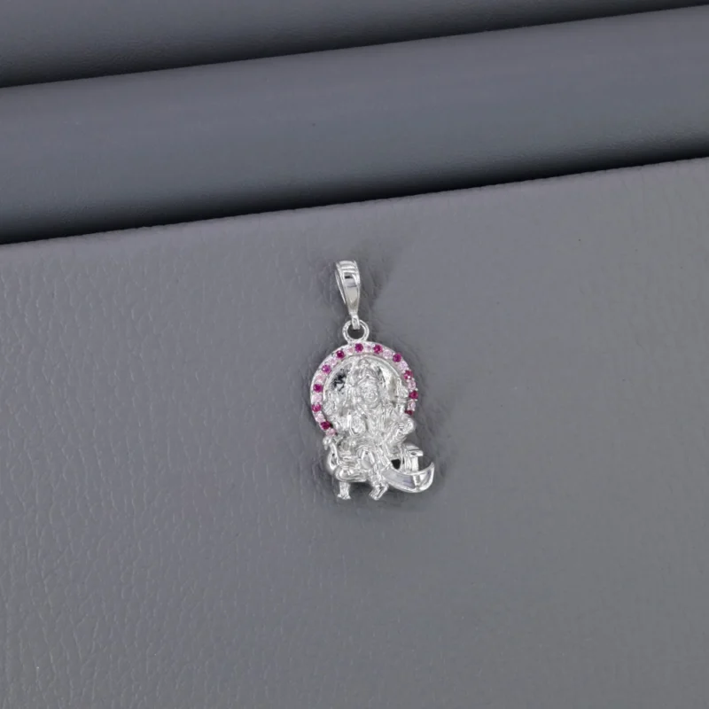 Cz God Rhodium Pendant