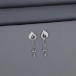 Cz Rhodium Latkan Chain Stud