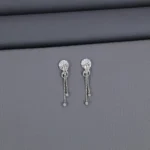Cz Rhodium Latkan Chain Stud