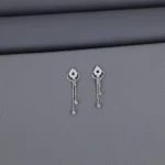 Cz Rhodium Latkan Chain Stud