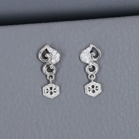 Cz Rhodium Latkan Stud