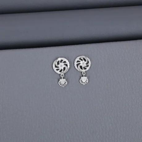 Cz Rhodium Latkan Stud