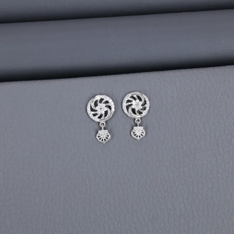 Cz Rhodium Latkan Stud