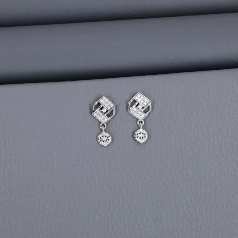 Cz Rhodium Latkan Stud