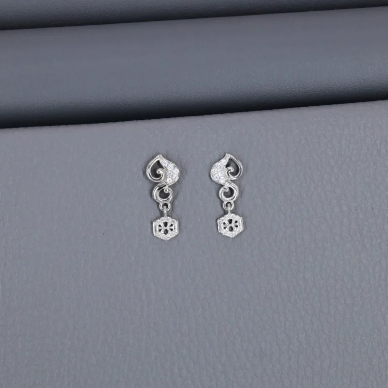 Cz Rhodium Latkan Stud