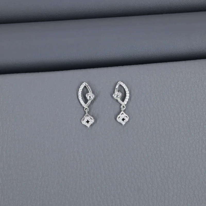 Cz Rhodium Latkan Stud