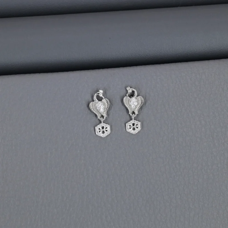 Cz Rhodium Latkan Stud