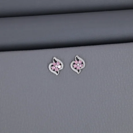 Cz Rhodium Stud