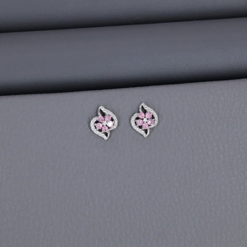 Cz Rhodium Stud