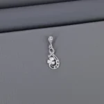 Plain Fancy Rhodium Pendant