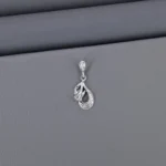 Plain Fancy Rhodium Pendant