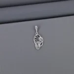 Plain Fancy Rhodium Pendant