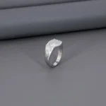 Plain Gents Rhodium Ring