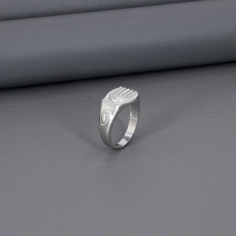 Plain Gents Rhodium Ring