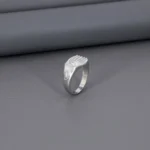 Plain Gents Rhodium Ring