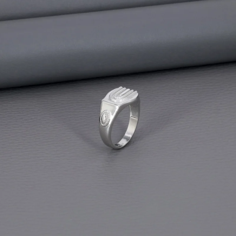 Plain Gents Rhodium Ring