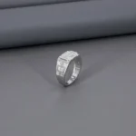 Plain Gents Rhodium Ring