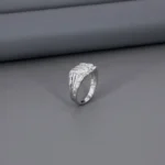 Cz Ladies & Gents Rhodium Ring