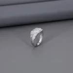 Plain Gents Rhodium Ring