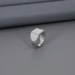 Plain Gents Rhodium Ring