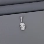 Plain God Rhodium Pendant