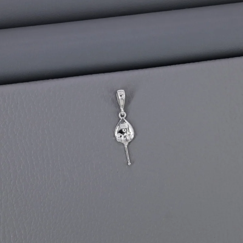 Plain God Rhodium Pendant