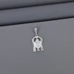 Plain God Rhodium Pendant