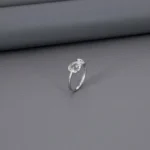 Plain Ladies Rhodium Ring