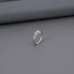 Plain Ladies Rhodium Ring