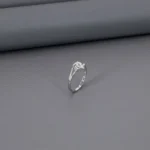 Plain Ladies Rhodium Ring