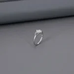 Plain Ladies Rhodium Ring