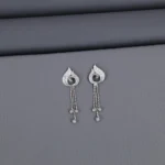 Plain Rhodium Latkan Chain Stud