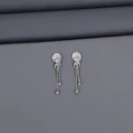 Plain Rhodium Latkan Chain Stud