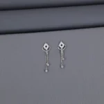 Plain Rhodium Latkan Chain Stud