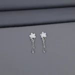Plain Rhodium Latkan Chain Stud