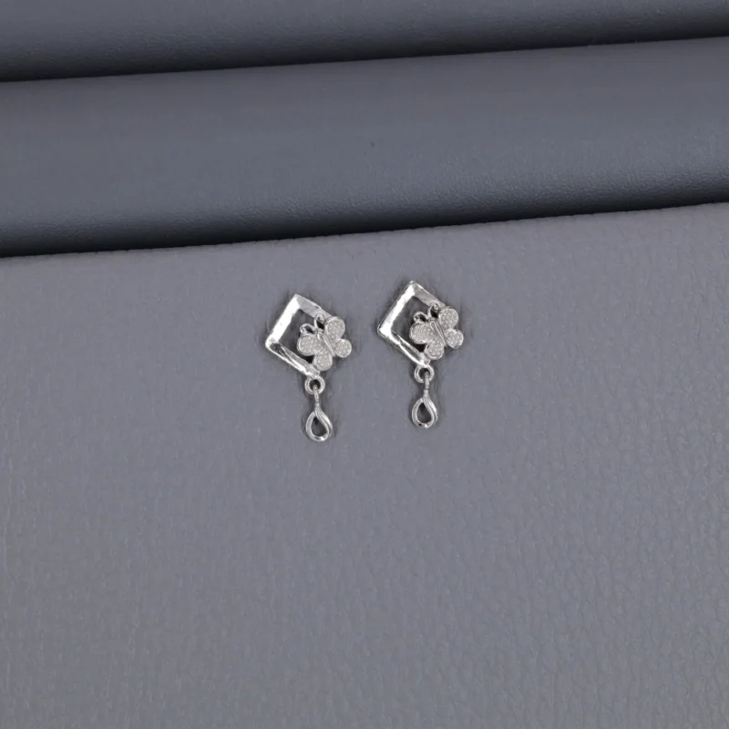 Plain Rhodium Latkan Stud