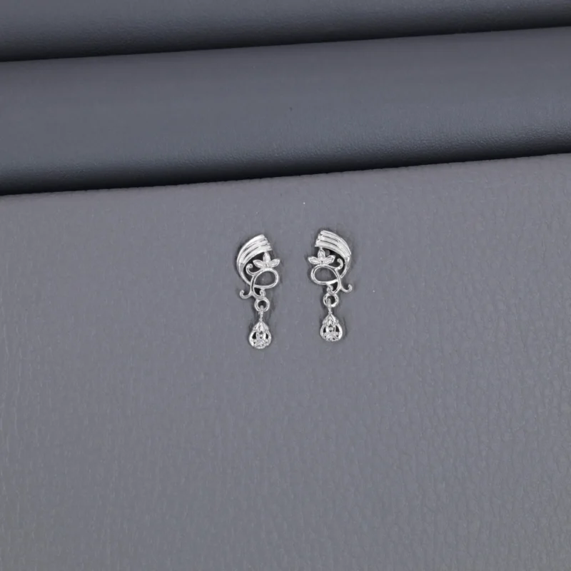 Plain Rhodium Latkan Stud