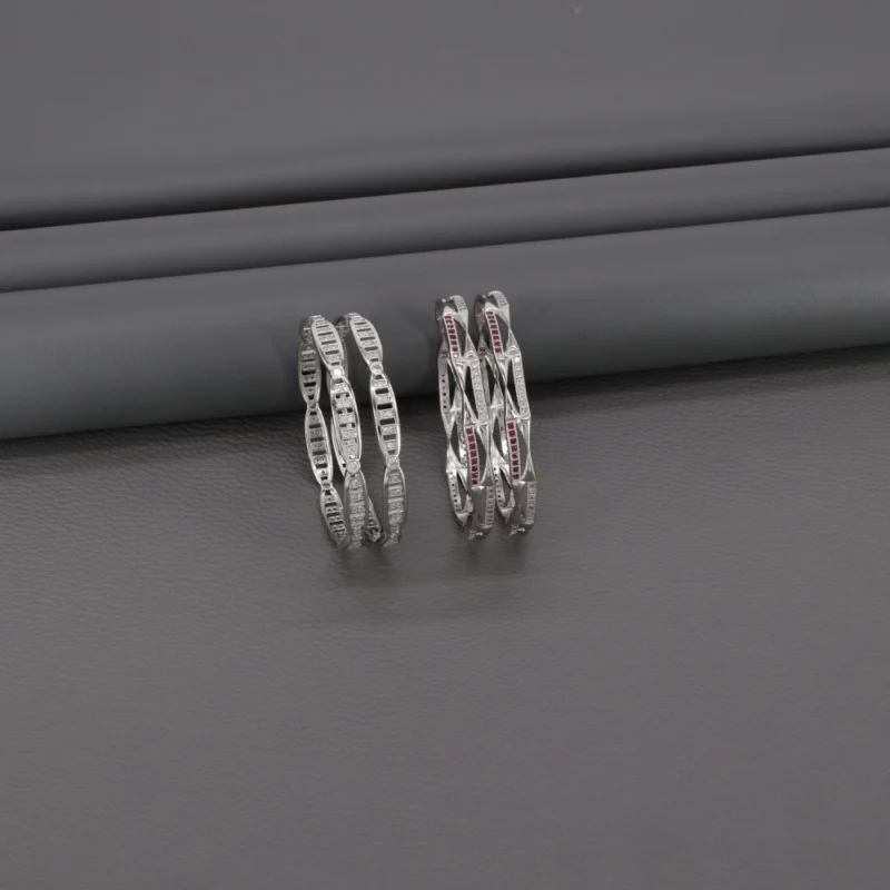 Premium Rhodium Bangles