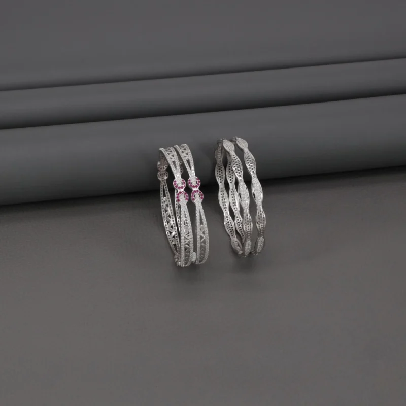 Premium Rhodium Bangles