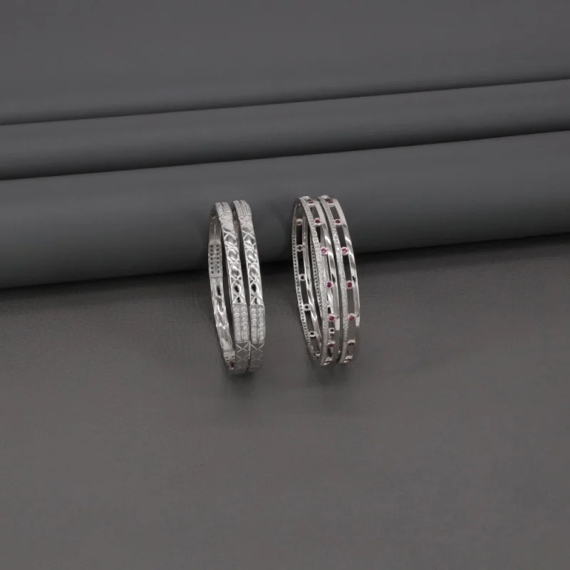 Premium Rhodium Bangles