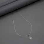 Rhodium Chain With Pendant
