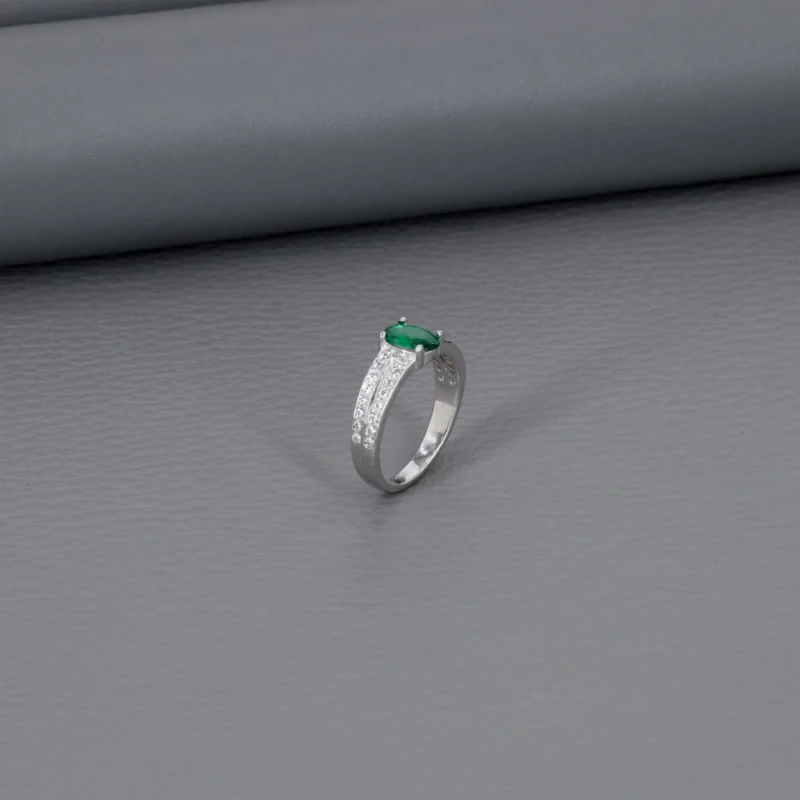 Solitaire Rhodium Ladies Ring